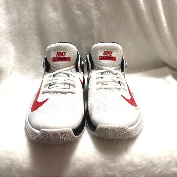 Nike Volleyball Shoes White & Red Mesh Size 10 US womens Durable Lightweight Des - Picture 3 of 7
